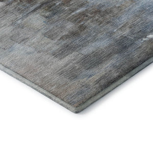 HomeRoots 8' X 10' Nautical Blue and Beige Area Rug - Washable, UV Protected, Stylish, and Durable Home Decor 716669