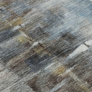 HomeRoots 8' X 10' Nautical Blue and Beige Area Rug - Washable, UV Protected, Stylish, and Durable Home Decor 716669