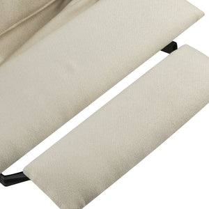 English Elm Christopher Knight Home® - Push Recliner Chair Beige Fabric Upholstered Small Space Fatigue-Reliever with Rubberwood Legs, Safe Protection Plate N771P210116M