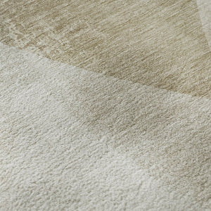 HomeRoots 8' X 10' Beige and Ivory Abstract Area Rug - Washable, UV Protected, Stain-Resistant for Modern Homes 716681
