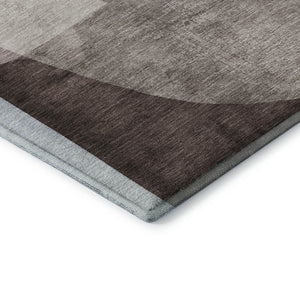 HomeRoots 9' X 12' Washable Brown & Ivory Area Rug with UV Protection - Stylish, Durable & Family-Friendly Design! 716694