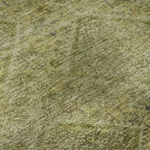 HomeRoots 9' X 12' Sage & Beige Geometric Area Rug - Washable, UV Protected, Perfect for Kids & Pets! 716736