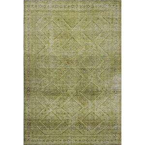 HomeRoots 10' Sage & Beige Geometric Washable Area Rug - UV Protected, Soft, Durable, Ideal for Family Homes 716737