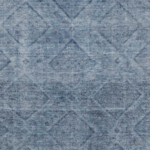 HomeRoots 5' X 8' Blue and Gray Geometric Area Rug - Washable, Stain Resistant, UV Protected for Busy Homes 716739