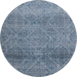 HomeRoots 8' X 10' Stylish Blue and Gray Geometric Washable Area Rug with UV Protection for Home Decor 716741