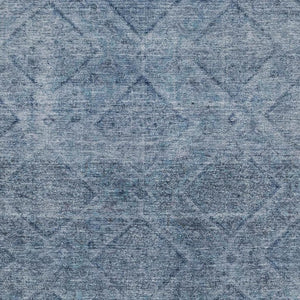 HomeRoots 9' X 12' Modern Geometric Blue and Gray Washable Area Rug with UV Protection for Kids & Pets 716742