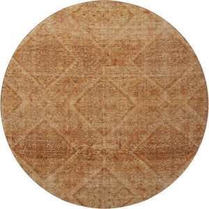 HomeRoots 8' X 10' Copper and Rust Geometric Area Rug - Washable, UV Protected, Durable & Pet-Friendly Design! 716747