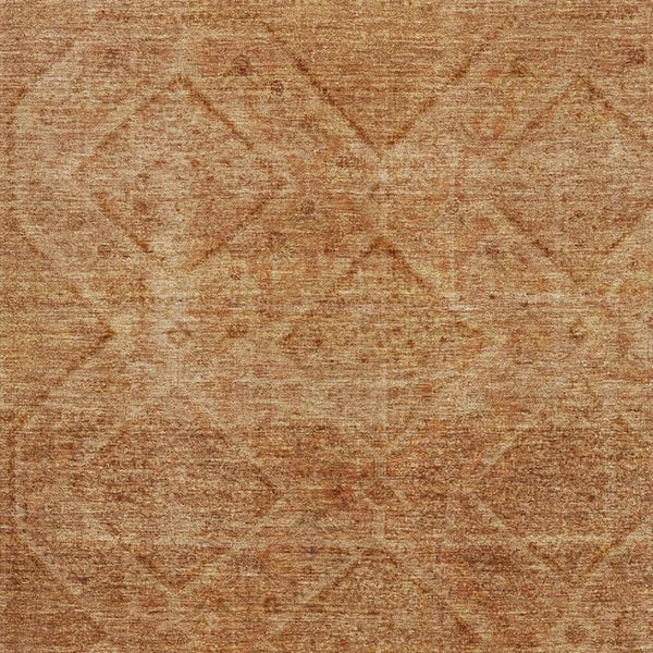 HomeRoots 10' X 14' Copper And Rust Geometric Area Rug – Washable, UV-Protected, Stylish, and Stain Resistant! 716749