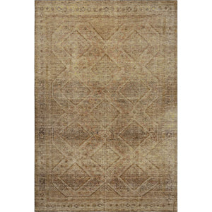 HomeRoots 5' X 8' Geometric Khaki & Beige Area Rug - Washable, Stain Resistant, UV Protected for Homes & Pets 716751