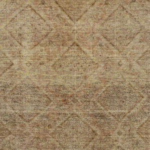 HomeRoots 10' X 14' Khaki and Beige Geometric Area Rug – Washable, UV Protected, Stain Resistant for Busy Homes 716755
