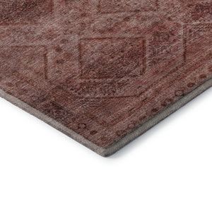 HomeRoots 10' X 14' Pink and Mauve Geometric Area Rug - Washable, UV Protected, Durable for High-Traffic Spaces 716761