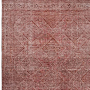 HomeRoots 10' X 14' Pink and Mauve Geometric Area Rug - Washable, UV Protected, Durable for High-Traffic Spaces 716761