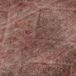 HomeRoots 10' X 14' Pink and Mauve Geometric Area Rug - Washable, UV Protected, Durable for High-Traffic Spaces 716761