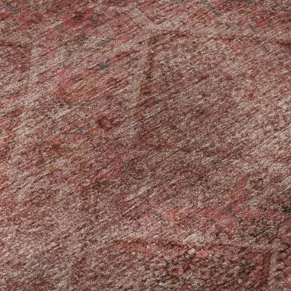 HomeRoots 10' X 14' Pink and Mauve Geometric Area Rug - Washable, UV Protected, Durable for High-Traffic Spaces 716761