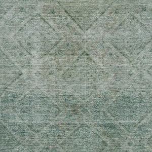 HomeRoots 9' X 12' Teal Geometric Area Rug - Washable, UV-Protected, Stylish Durability for Busy Homes 716766