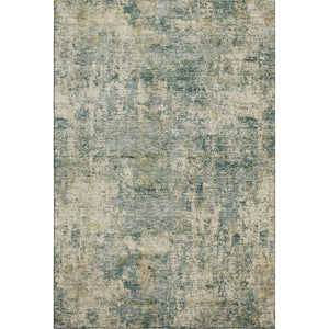 HomeRoots 8' Sage and Beige Abstract Round Rug – Stylish, Washable, UV-Protected, Perfect for High-Traffic Areas 716770