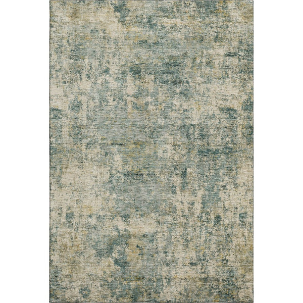 HomeRoots 8' Sage and Beige Abstract Round Rug – Stylish, Washable, UV-Protected, Perfect for High-Traffic Areas 716770