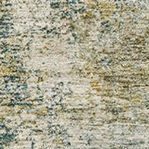 HomeRoots 8' Sage and Beige Abstract Round Rug – Stylish, Washable, UV-Protected, Perfect for High-Traffic Areas 716770