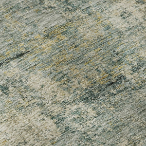 HomeRoots 8' Sage and Beige Abstract Round Rug – Stylish, Washable, UV-Protected, Perfect for High-Traffic Areas 716770