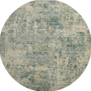 HomeRoots 8' X 10' Sage and Beige Abstract Area Rug - Washable, UV Protected, Durable Design for Everyday Living 716771