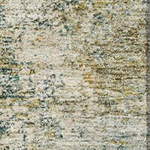 HomeRoots 9' X 12' Sage and Beige Abstract Area Rug - Washable, UV-Protected, Durable, Modern Home Decor 716772
