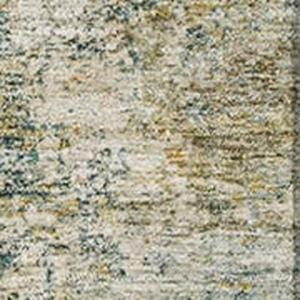 HomeRoots 9' X 12' Sage and Beige Abstract Area Rug - Washable, UV-Protected, Durable, Modern Home Decor 716772