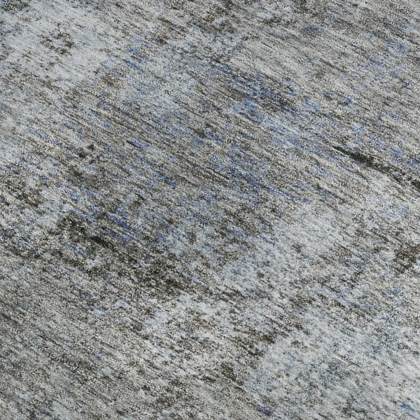 HomeRoots 5' X 8' Blue And Taupe Abstract Washable Area Rug - Stylish, Durable & UV-Resistant for All Spaces 716775