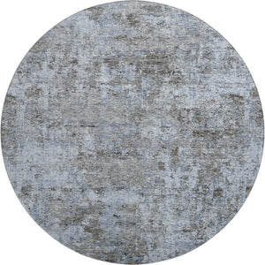 HomeRoots 8' X 10' Modern Blue and Taupe Abstract Area Rug, Washable, UV Protected for High-Traffic Homes 716777
