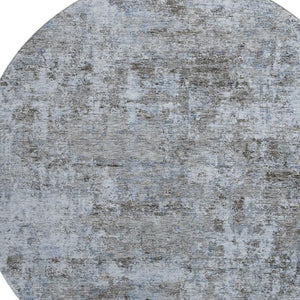 HomeRoots 8' X 10' Modern Blue and Taupe Abstract Area Rug, Washable, UV Protected for High-Traffic Homes 716777