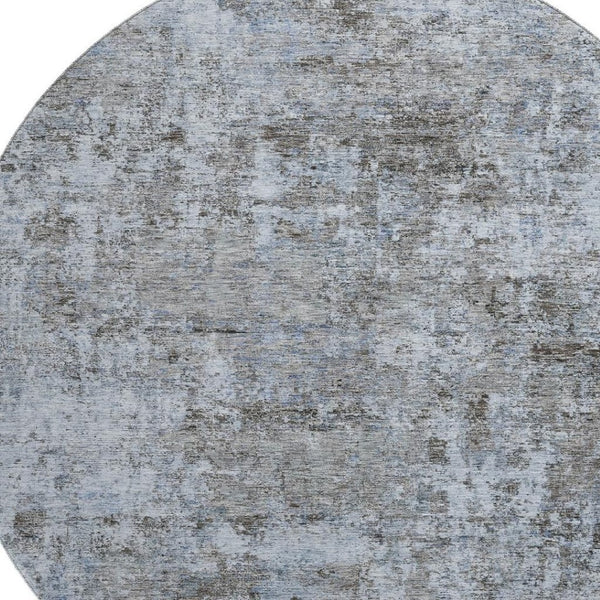 HomeRoots 8' X 10' Modern Blue and Taupe Abstract Area Rug, Washable, UV Protected for High-Traffic Homes 716777