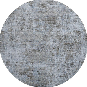 HomeRoots 8' X 10' Modern Blue and Taupe Abstract Area Rug, Washable, UV Protected for High-Traffic Homes 716777