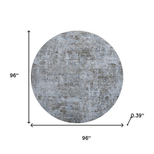 HomeRoots 8' X 10' Modern Blue and Taupe Abstract Area Rug, Washable, UV Protected for High-Traffic Homes 716777