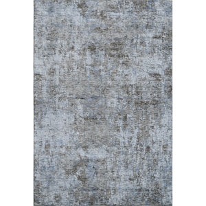 HomeRoots 9' X 12' Blue & Taupe Abstract Washable Area Rug - UV Protected, Durable & Low-Maintenance Design 716778