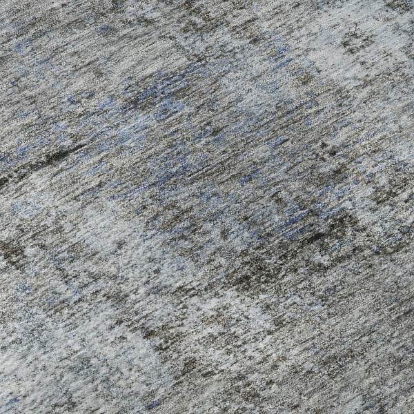 HomeRoots 9' X 12' Blue & Taupe Abstract Washable Area Rug - UV Protected, Durable & Low-Maintenance Design 716778