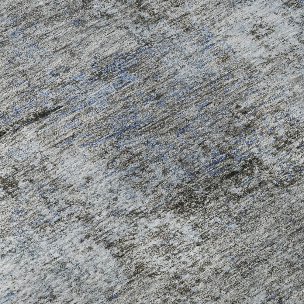 HomeRoots 10' Blue and Taupe Abstract Washable Area Rug - UV Protected, Durable, Stylish for Active Homes 716779