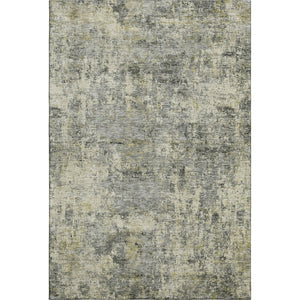 HomeRoots 10' X 14' Stylish Pewter & Beige Abstract Area Rug - Machine Washable, UV-Protected, Stain Resistant! 716785