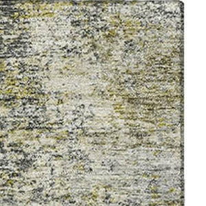 HomeRoots 10' X 14' Stylish Pewter & Beige Abstract Area Rug - Machine Washable, UV-Protected, Stain Resistant! 716785