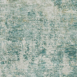 HomeRoots 5' X 8' Teal And Beige Abstract Area Rug - Stylish, Washable, Stain-Resistant, UV Protected Design 716793