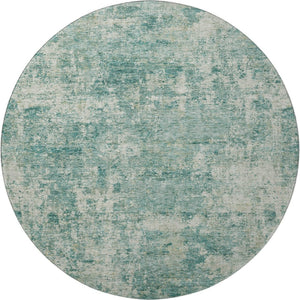 HomeRoots 8' X 10' Teal and Beige Abstract Area Rug – Washable, UV Protected, Durable Design for Modern Homes 716795