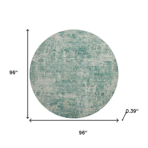 HomeRoots 8' X 10' Teal and Beige Abstract Area Rug – Washable, UV Protected, Durable Design for Modern Homes 716795