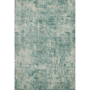 HomeRoots 10' X 14' Teal & Beige Abstract Area Rug – Washable, UV Protected, Stylish for High-Traffic Homes 716797