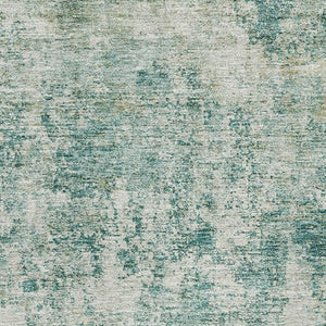 HomeRoots 10' X 14' Teal & Beige Abstract Area Rug – Washable, UV Protected, Stylish for High-Traffic Homes 716797