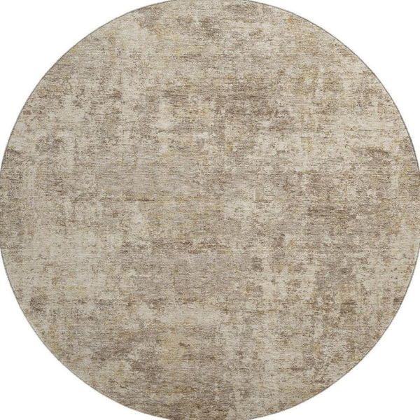 HomeRoots 8' X 10' Taupe and Beige Abstract Washable Rug – Durable, Stylish, UV-Protected for Busy Homes 716801