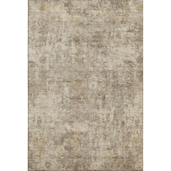 HomeRoots 9' X 12' Taupe And Beige Abstract Area Rug - Washable, UV-Protected, Modern Design for High-Traffic Spaces 716802