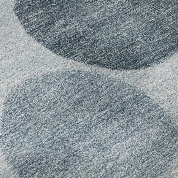 HomeRoots 5' X 8' Modern Blue and Gray Geometric Washable Area Rug with UV Protection for Family-Friendly Spaces 716811