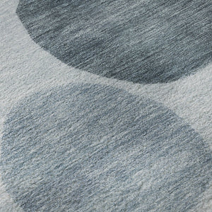 HomeRoots 8' X 10' Geometric Area Rug in Blue & Gray – Washable, Stain-Resistant, UV Protected for Families 716813