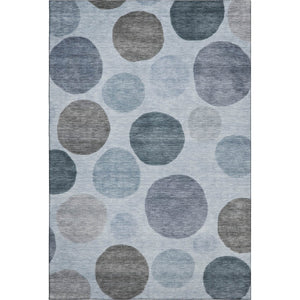 HomeRoots 10' X 14' Blue and Gray Geometric Area Rug - Stylish, Washable, UV-Protected for Modern Living Spaces 716815