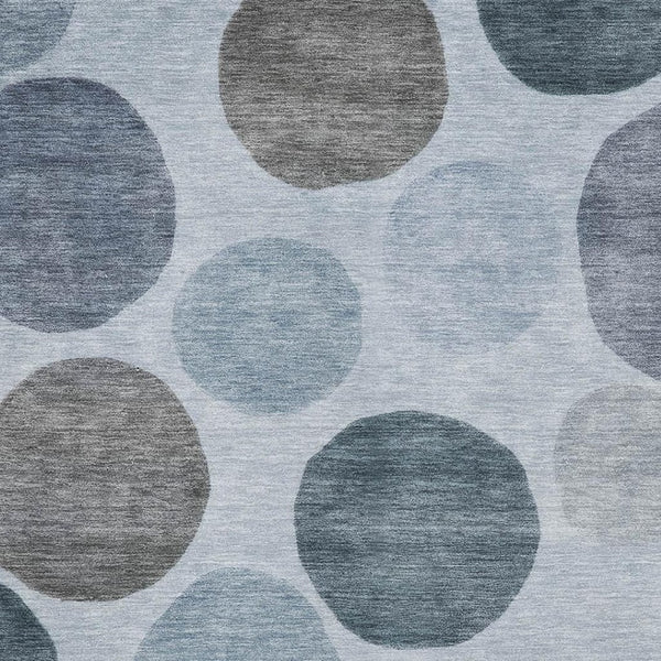 HomeRoots 10' X 14' Blue and Gray Geometric Area Rug - Stylish, Washable, UV-Protected for Modern Living Spaces 716815