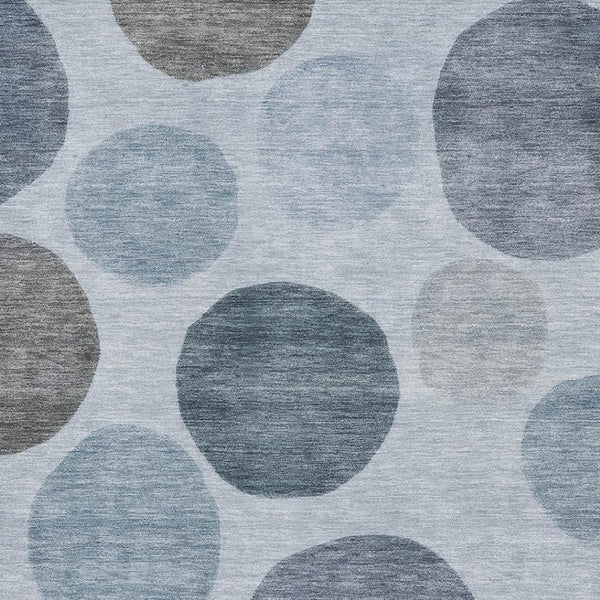 HomeRoots 10' X 14' Blue and Gray Geometric Area Rug - Stylish, Washable, UV-Protected for Modern Living Spaces 716815