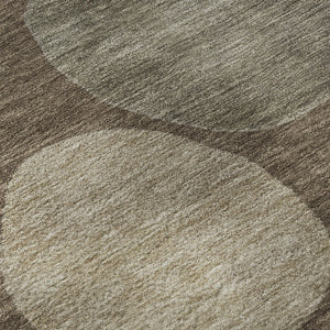 HomeRoots 8' X 10' Chocolate & Teal Geometric Area Rug - Washable, UV Protected, Durable & Stylish for Any Space 716819